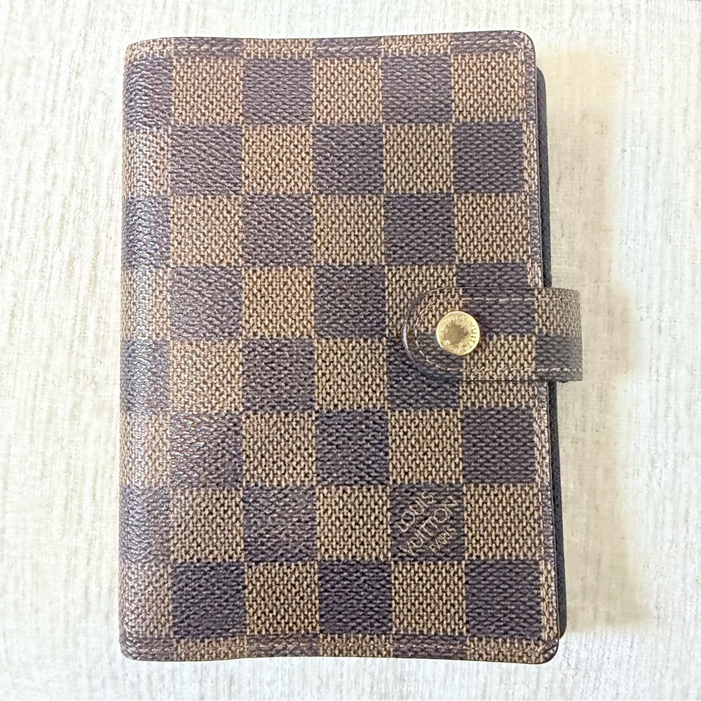 Louis Vuitton Agenda PM Planner in Damier Ebene Very Good Condition COA #28